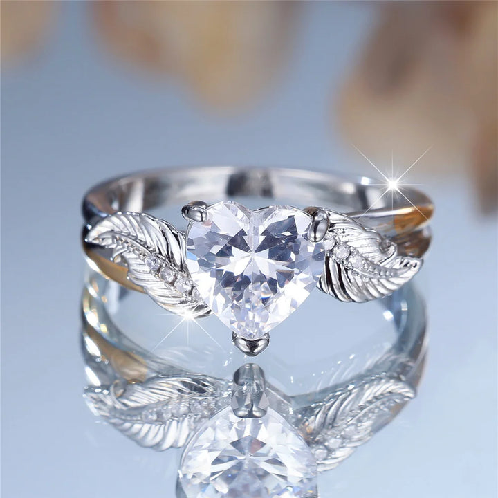 Evelisse Crystal Heart Ring hero view