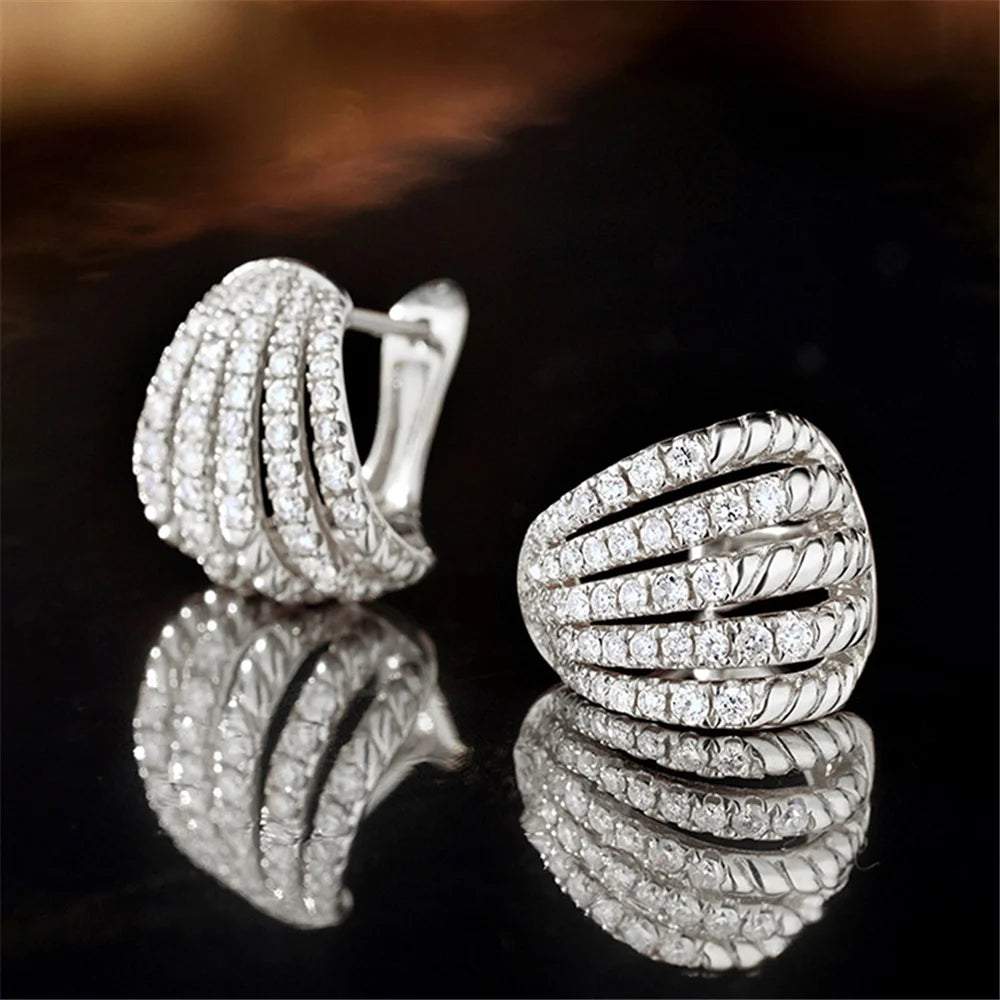 Lucienne Crystal Round Hoop Earrings alternate view