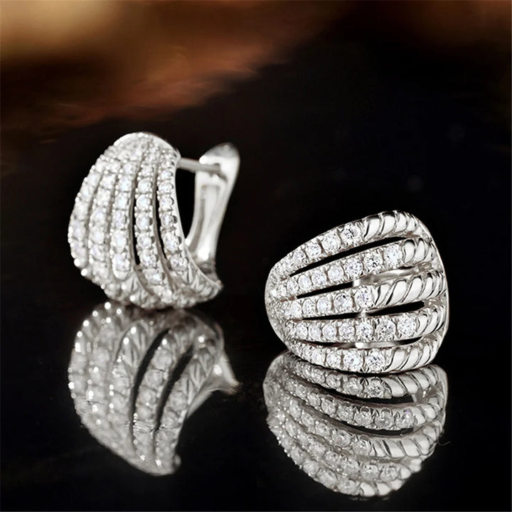 Lucienne Crystal Round Hoop Earrings alternate view