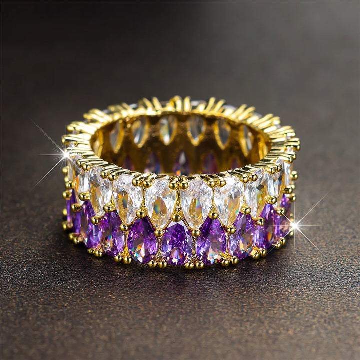 Aquarelle | Colorstone Teardrop Ring