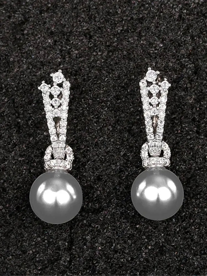 Lunelle Pearl-Look Hoop Earrings
