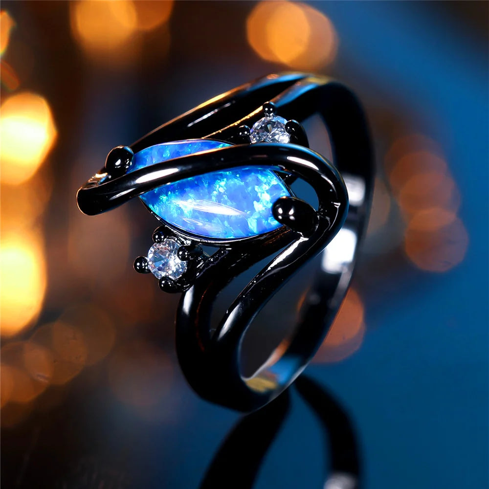 Blue Ember | Opal-Look Ring