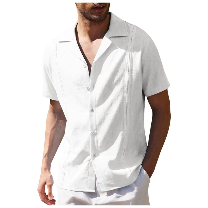 Shirt - Breathable Blend Collared Neck And Button Front