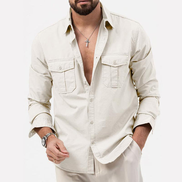 Shirt - Cargo Pockets And Button Placket For Warmth