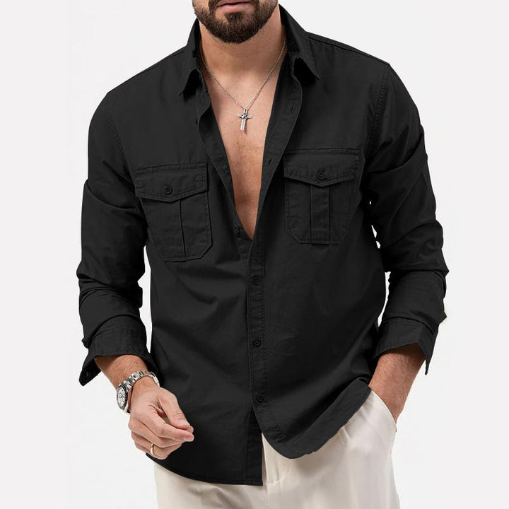 Shirt - Cargo Pockets And Button Placket For Warmth