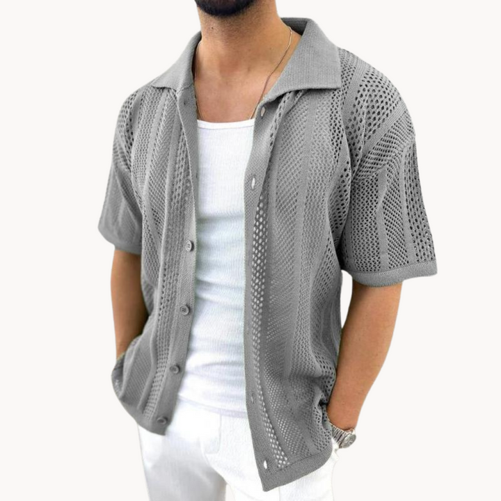 Shirt – Crochet Short Sleeve & Breathable Cooling Airflow