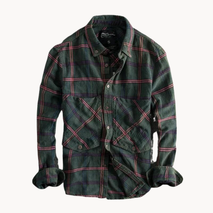 Shirt – Flannel Blend Tailored Fit & Button Collar Storage
