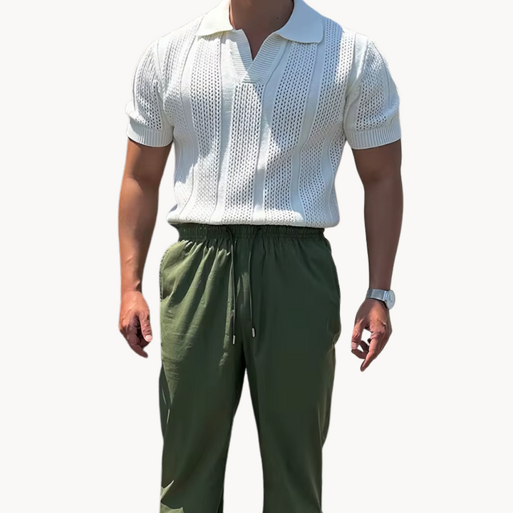 Shirt – Open Collar Mesh Blend & Breathable Airflow