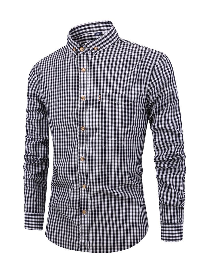 Shirt - Plaid Check And Soft Blend For Natural Movement