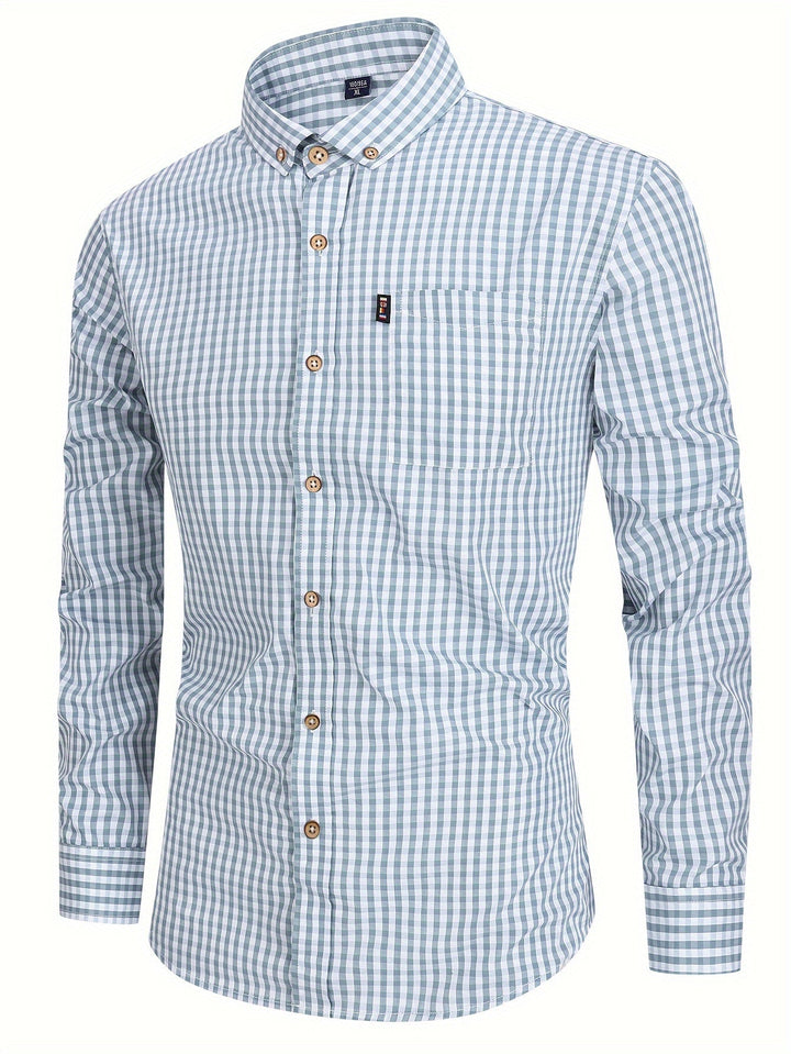 Shirt - Plaid Check And Soft Blend For Natural Movement