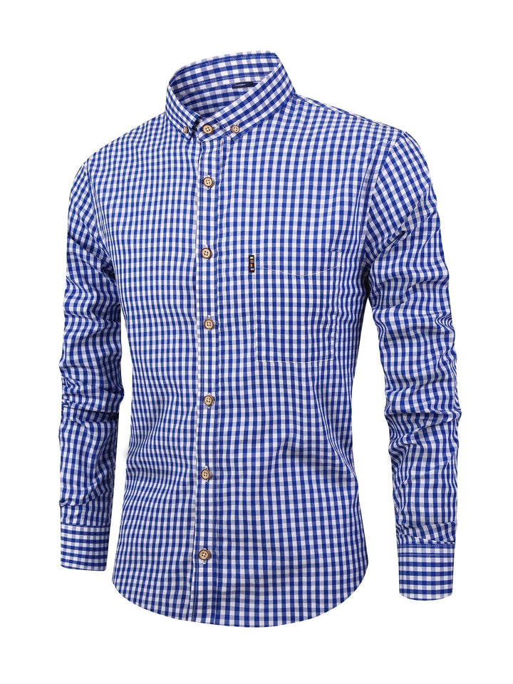 Shirt - Plaid Check And Soft Blend For Natural Movement