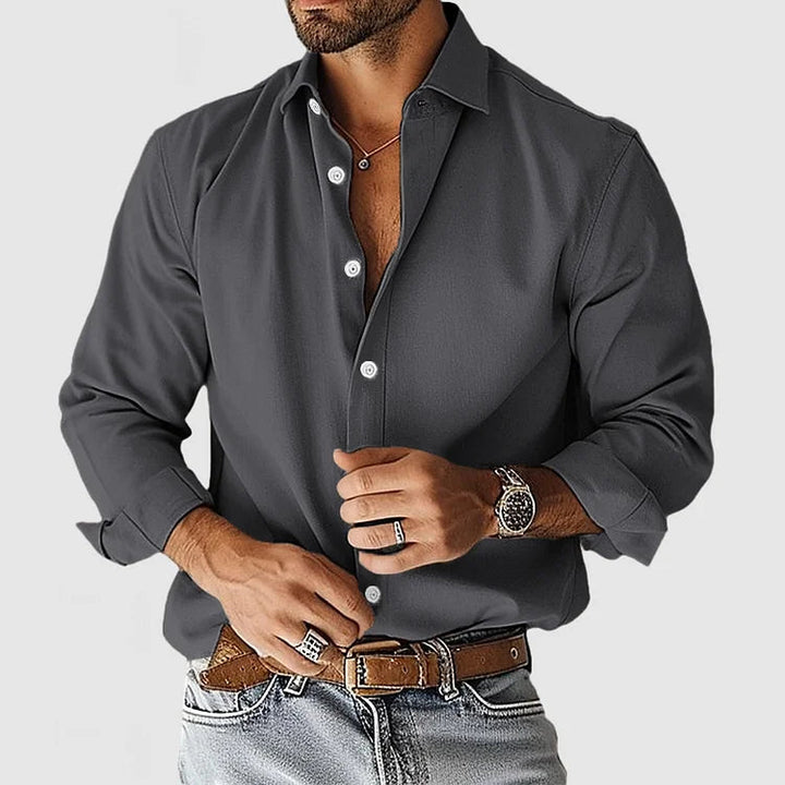 Shirt – Soft-Blend Relaxed Cut & Full Button Ease Fit