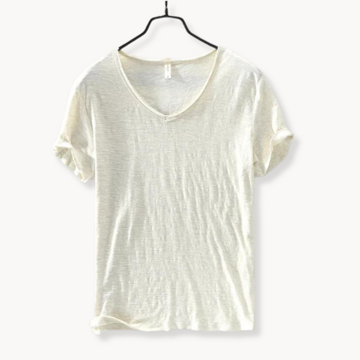 Shirt - Soft Blend V Neck Collar And Free Arm Movement