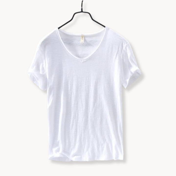 Shirt - Soft Blend V Neck Collar And Free Arm Movement