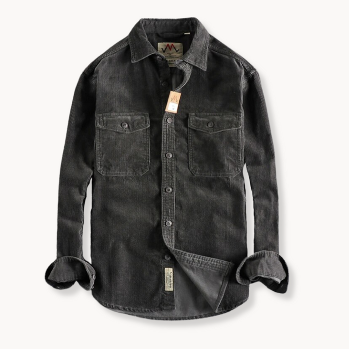 Shirt - Soft Corduroy Weave And Patch Pockets For Storage