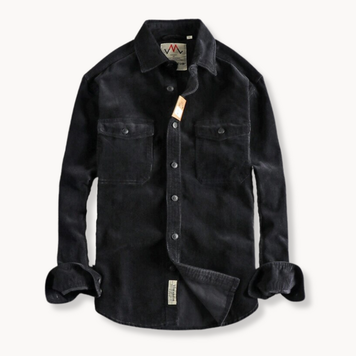 Shirt - Soft Corduroy Weave And Patch Pockets For Storage