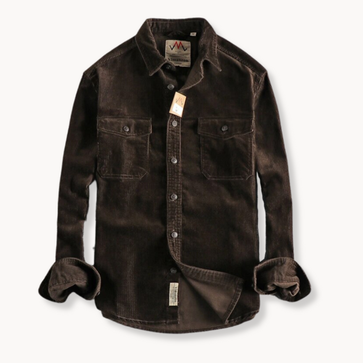 Shirt - Soft Corduroy Weave And Patch Pockets For Storage