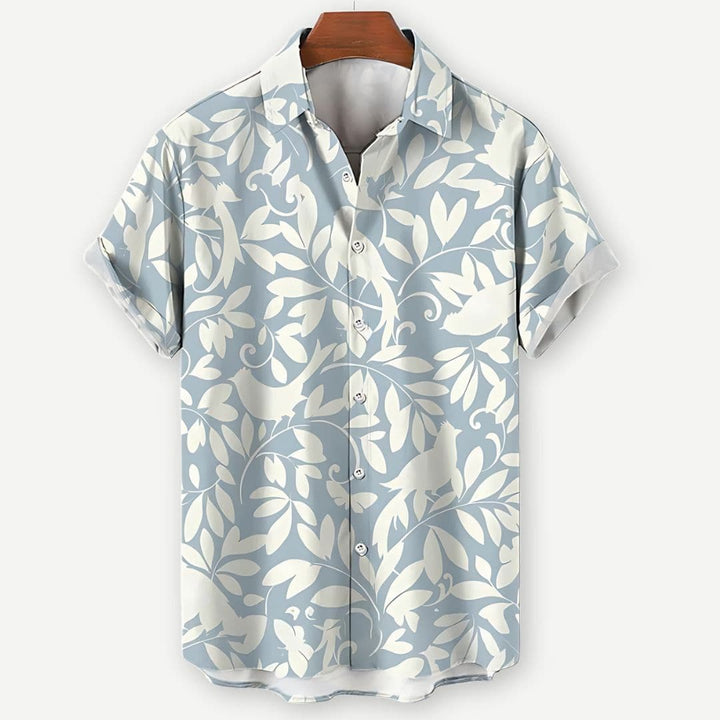 Short Sleeve Shirt – Leaf Print & Breathable Air Blend