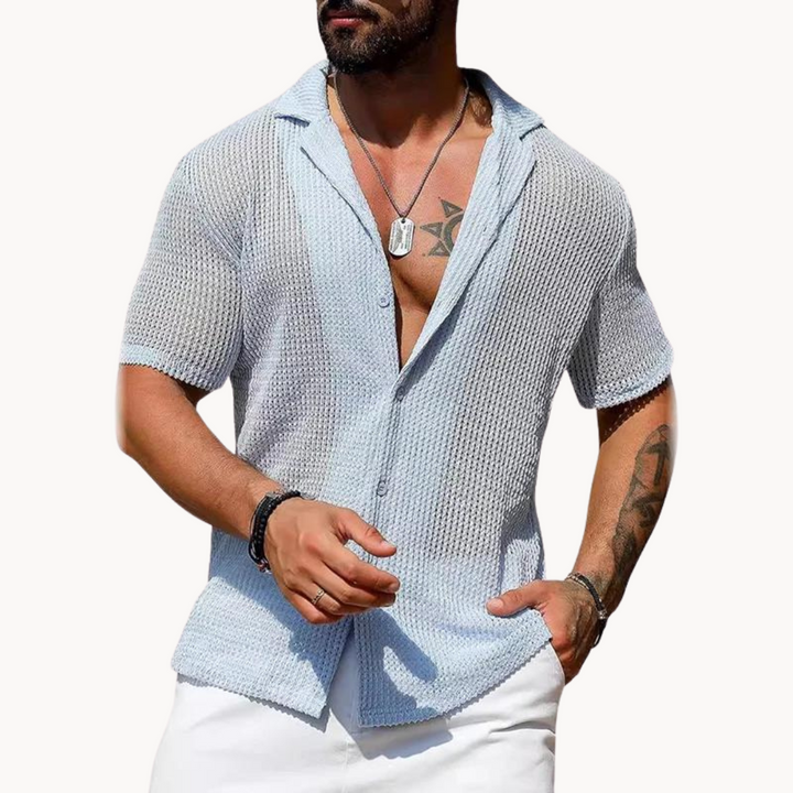 Short Sleeve Shirt – Open Mesh Knit & Cool Airflow Effect