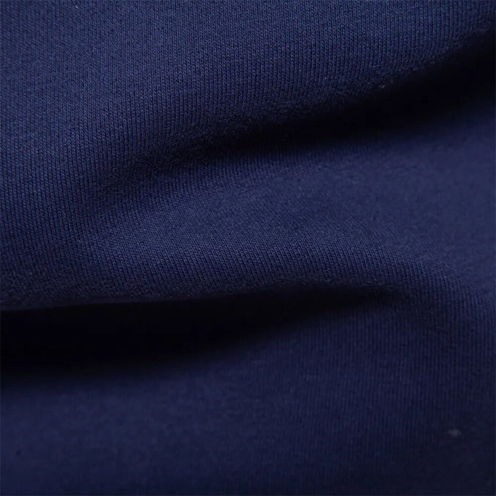 Soft-Blend Polo Sweatshirt - Contrast Collar & Flexible Fit