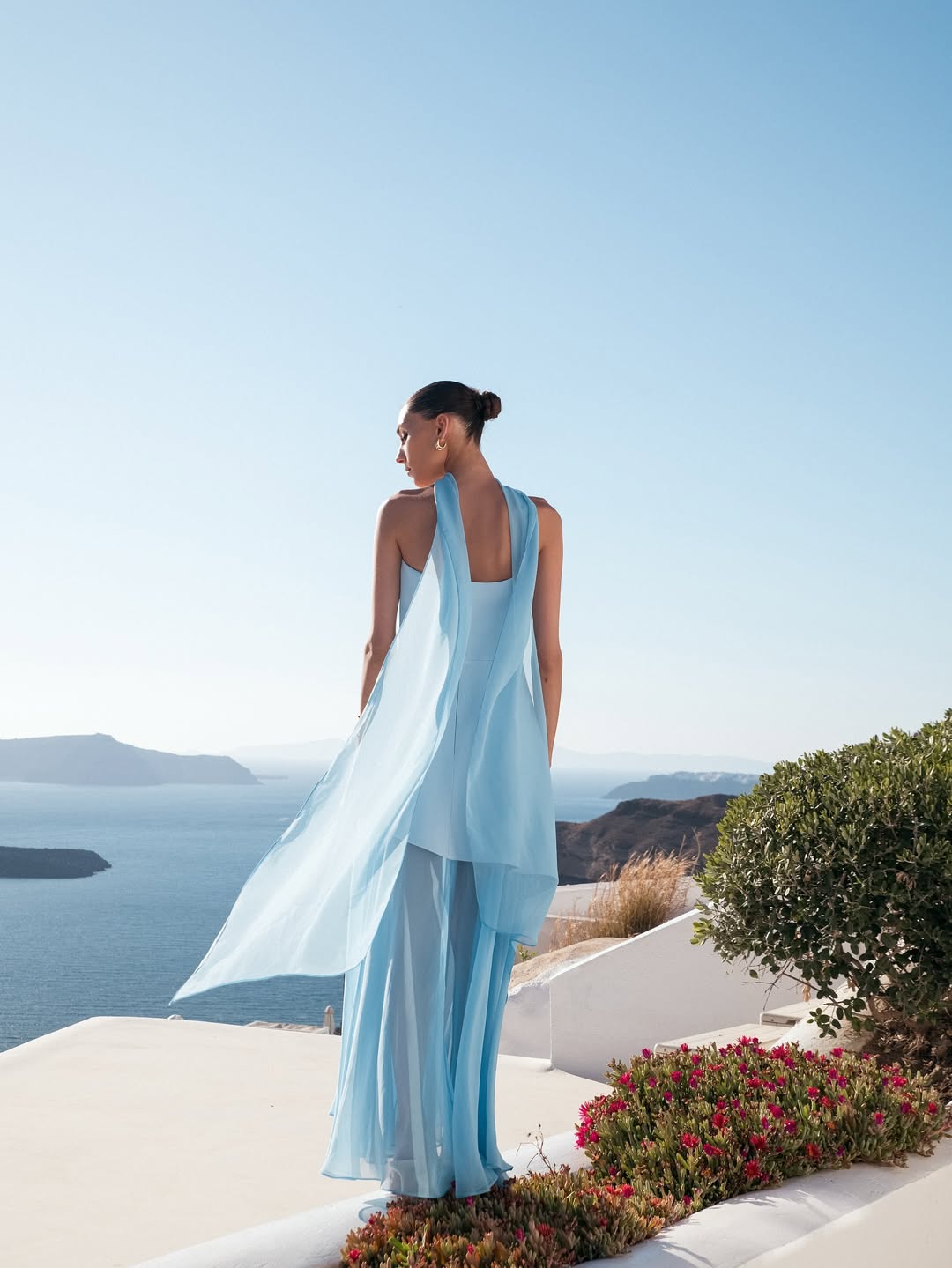 Theona Baby Blue Maxi Dress