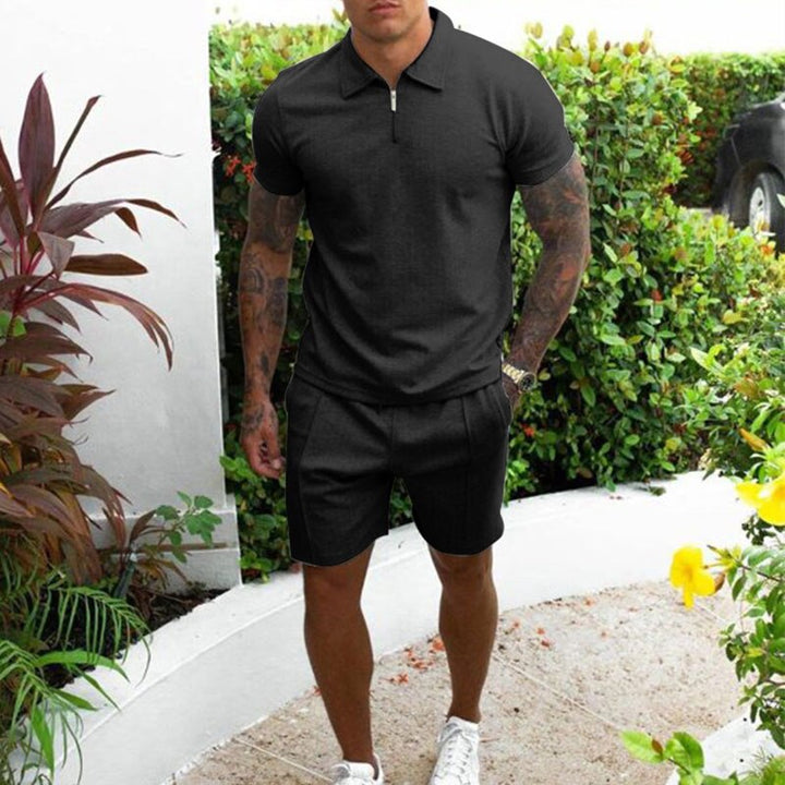 Two Piece Set – Breathable Blend Top And Shorts & Move Free