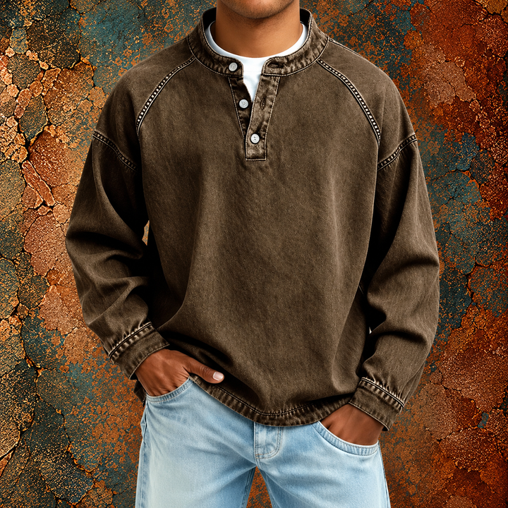 Stanley | Camiseta Henley Vaquera