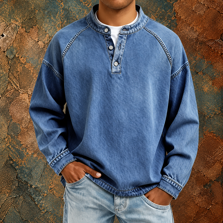 Stanley | Camiseta Henley Vaquera