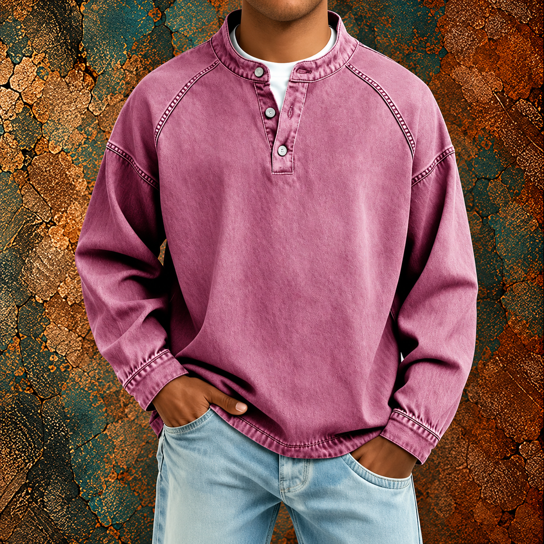Stanley | Camiseta Henley Vaquera