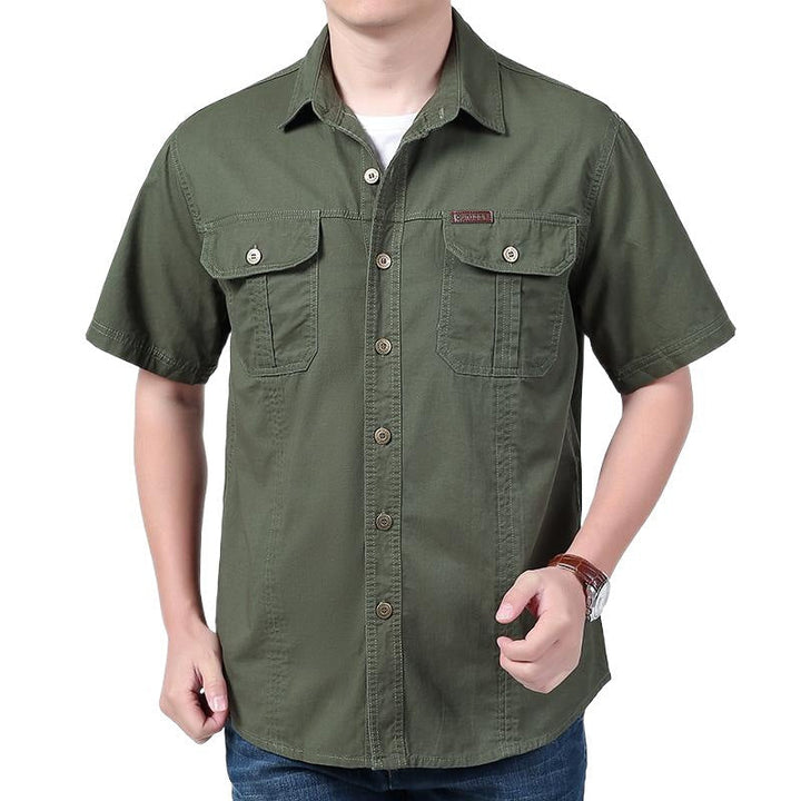 Work Shirt - Short Sleeve Button Front & Breathable Blend