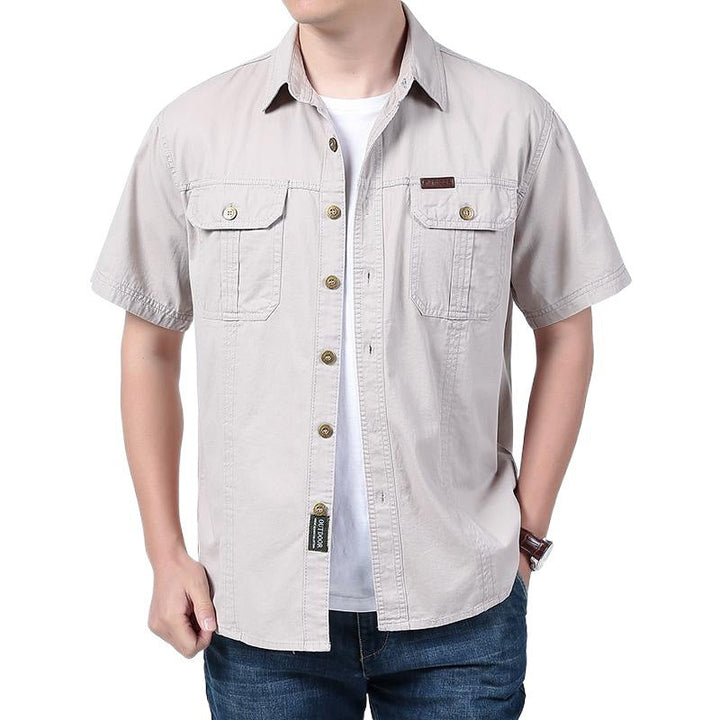 Work Shirt - Short Sleeve Button Front & Breathable Blend
