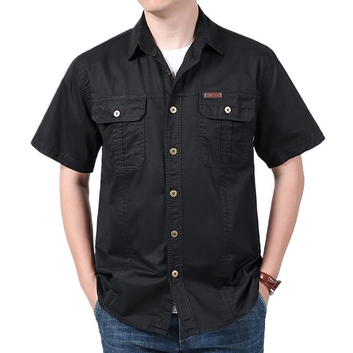 Work Shirt - Short Sleeve Button Front & Breathable Blend