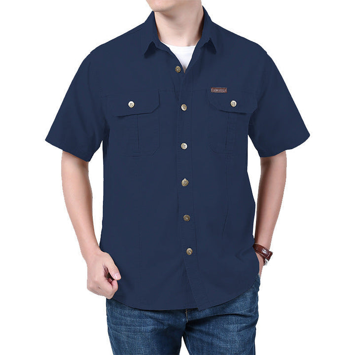 Work Shirt - Short Sleeve Button Front & Breathable Blend