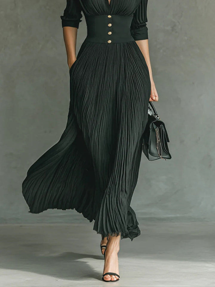 Elvire | Vestido Largo Plisado