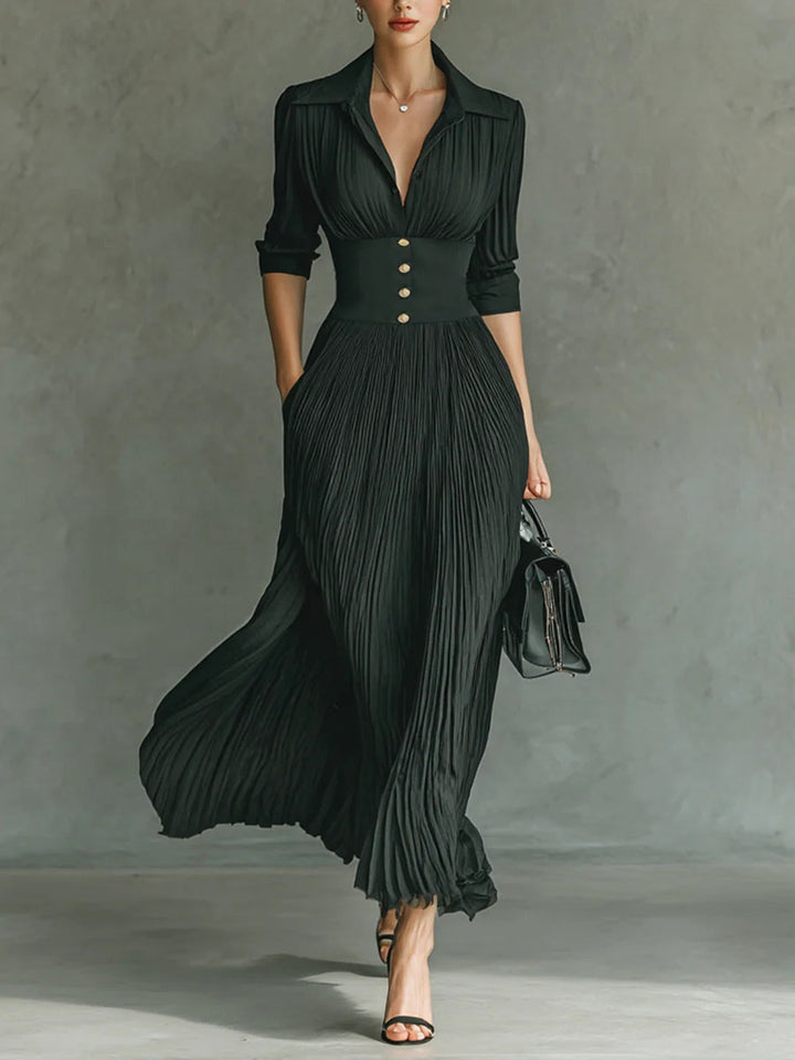 Elvire | Vestido Largo Plisado