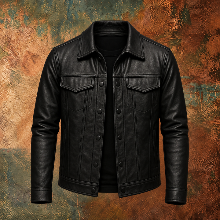 Chaqueta Biker de Cuero para Hombre
