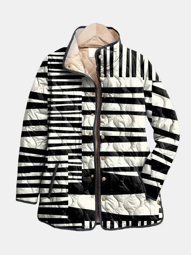 Julia | Chaqueta Acolchada de Rayas