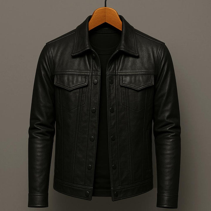 Chaqueta Biker de Cuero para Hombre