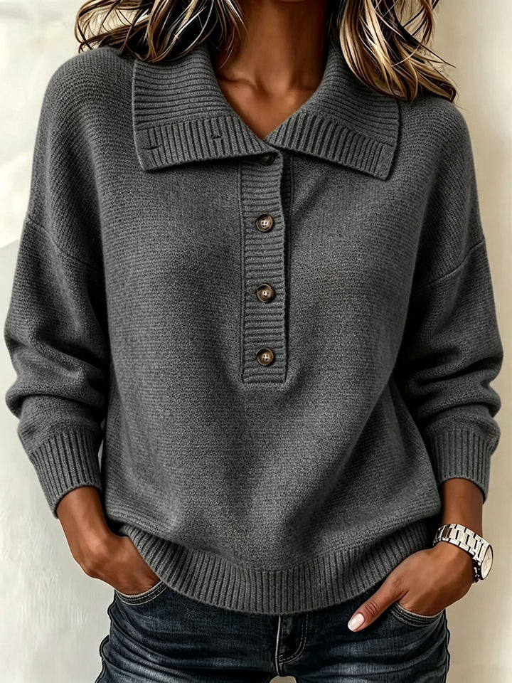 Pilar | Jersey de Otoño con Botones