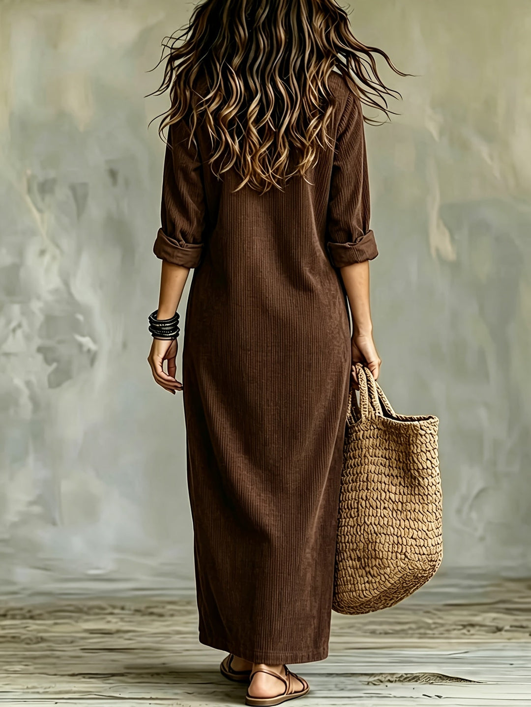 Leonora | Vestido Camisero de Pana