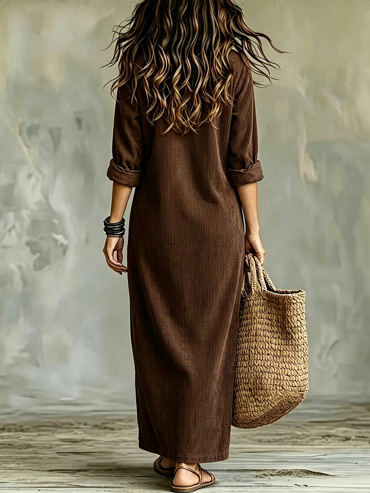Leonora | Vestido Camisero de Pana