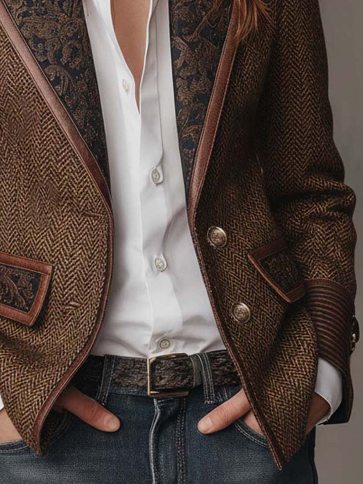 Gisèle | Blazer con Paneles Chevron