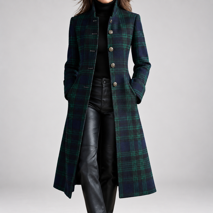 Rebeca | Chaqueta Entallada de Cuadros