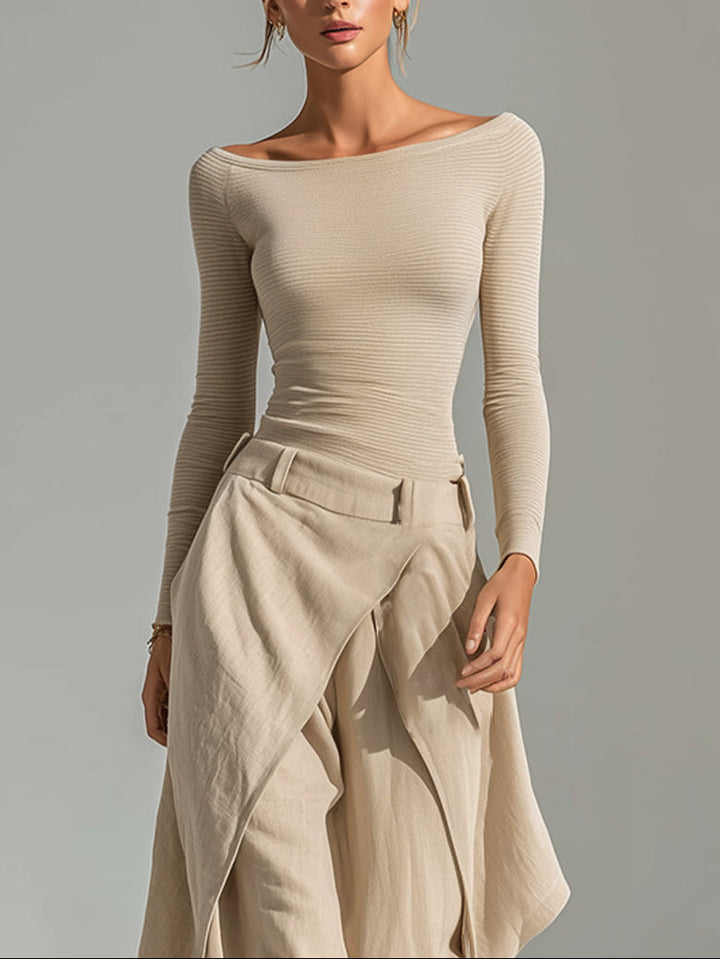 Éveline | Conjunto Beige de Dos Piezas