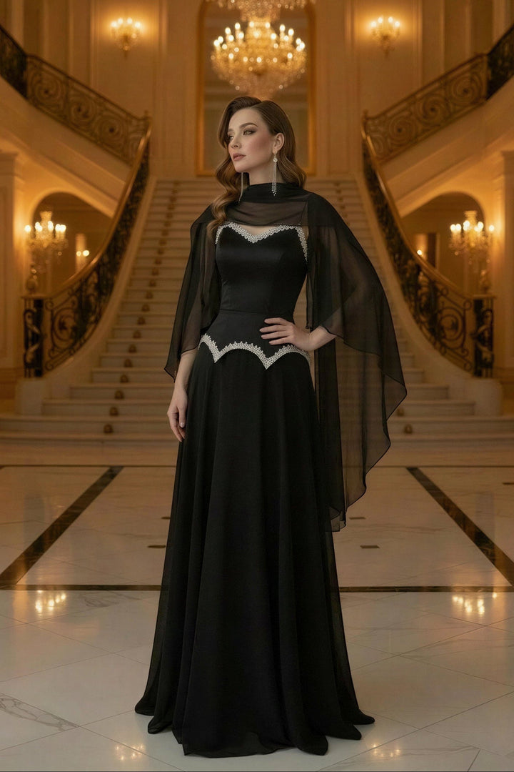 Nuage Black Maxi Dress