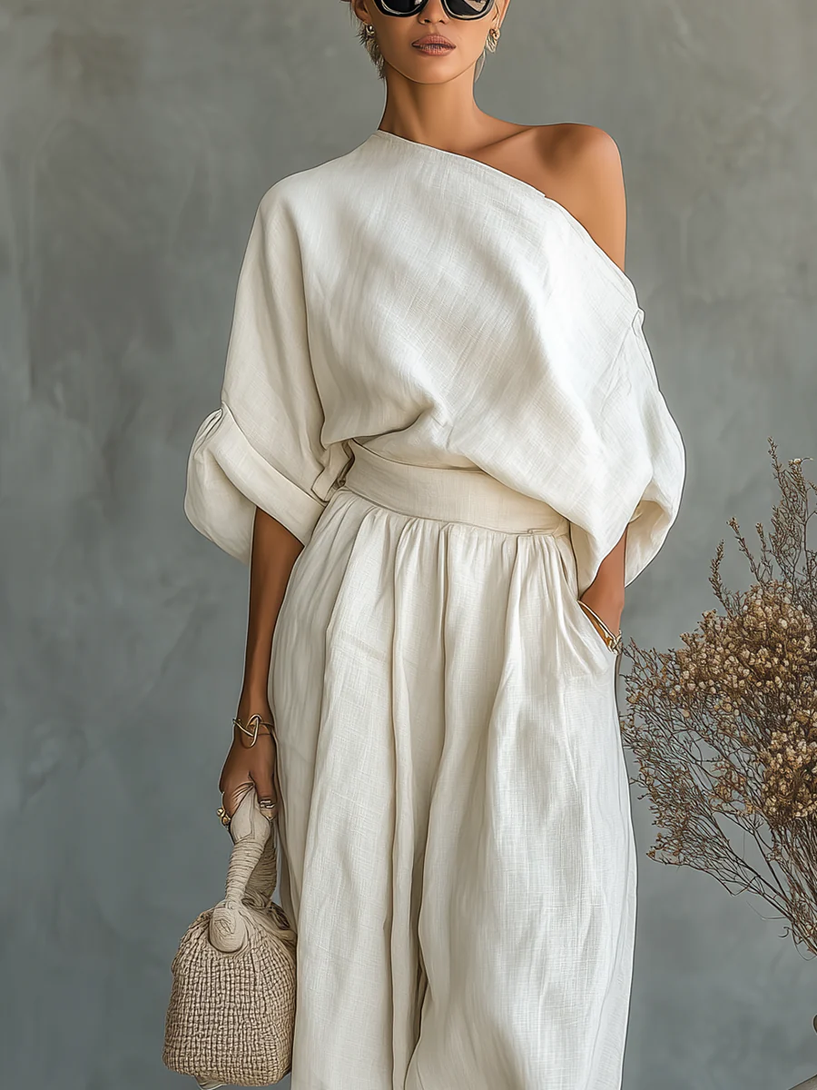 Mirella | Conjunto Crema Asimétrico