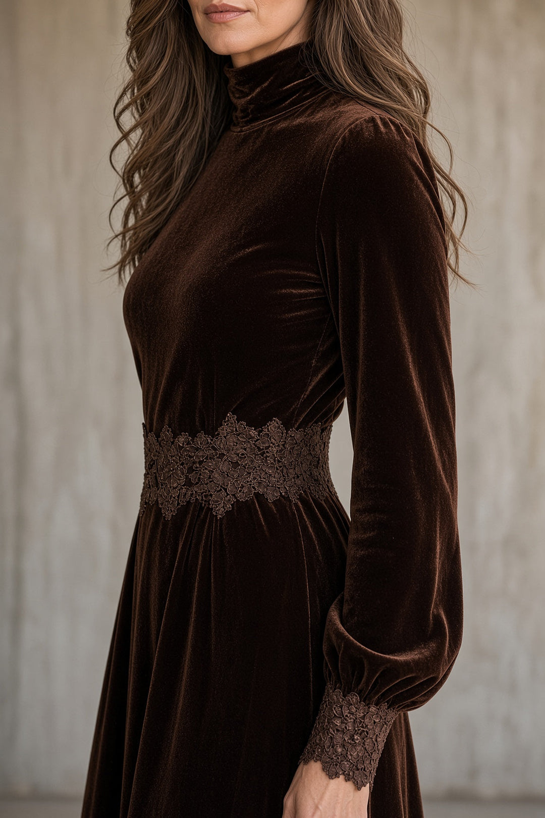 Hortensia | Vestido Largo de Terciopelo