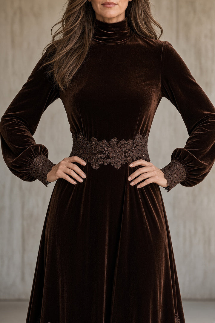 Hortensia | Vestido Largo de Terciopelo