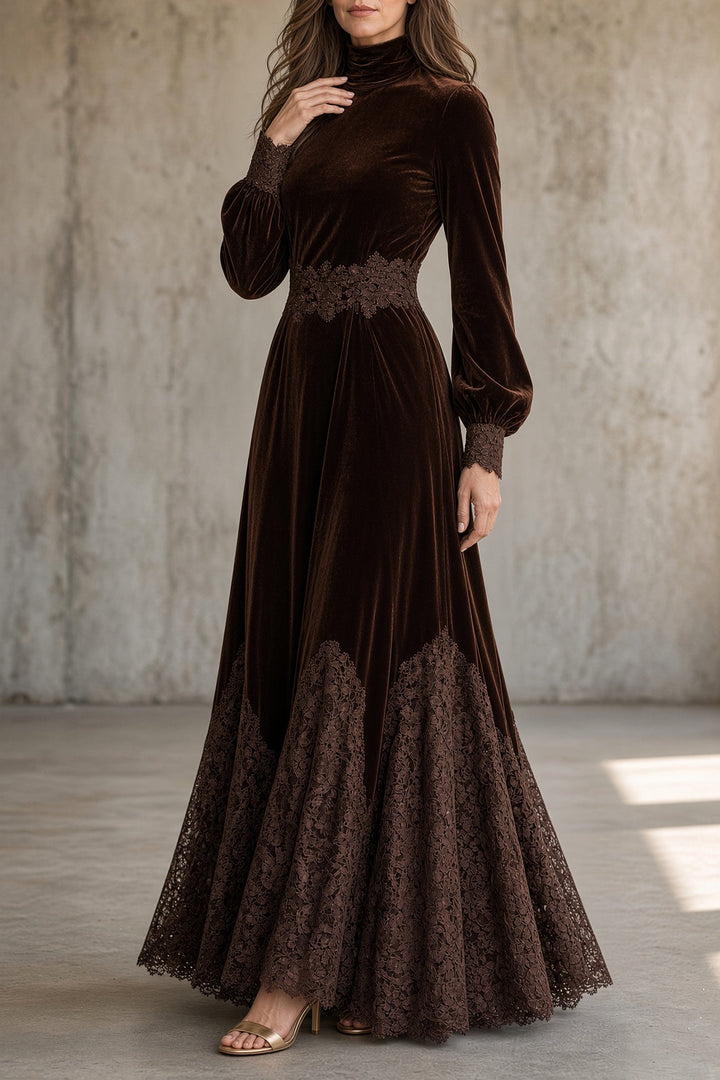 Hortensia | Vestido Largo de Terciopelo