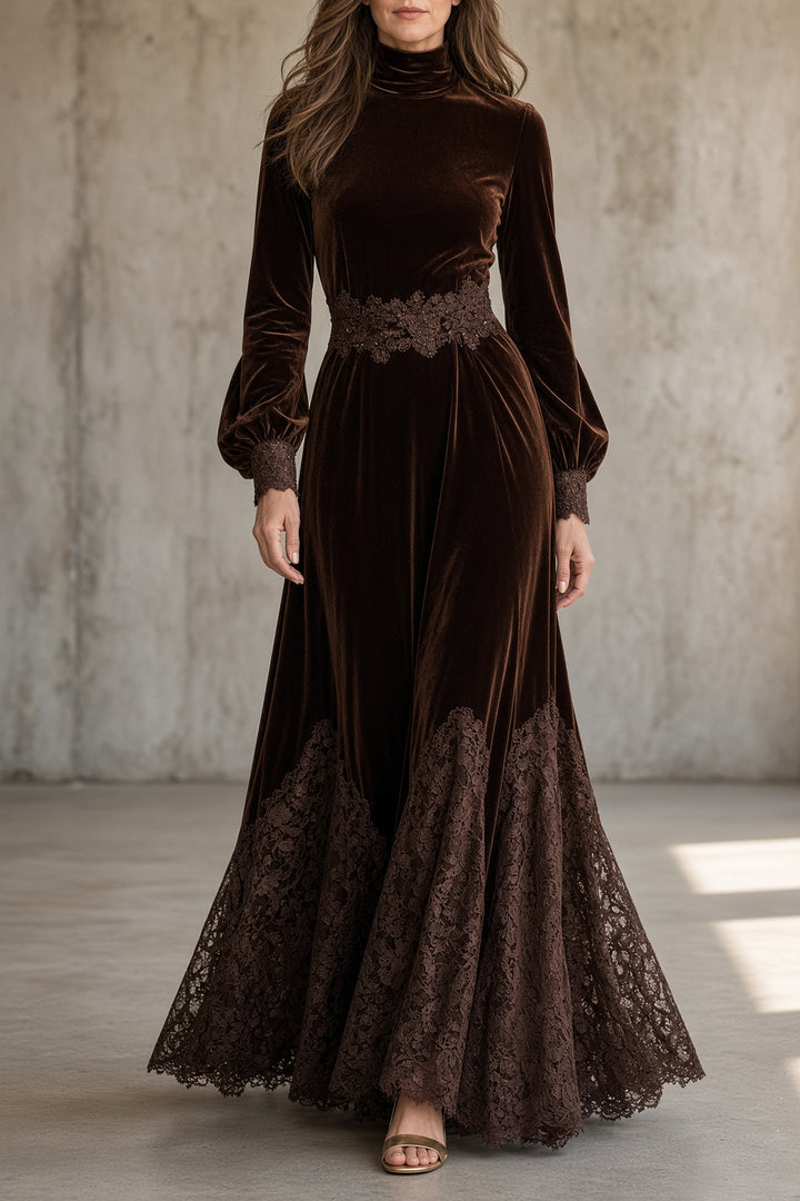Hortensia | Vestido Largo de Terciopelo
